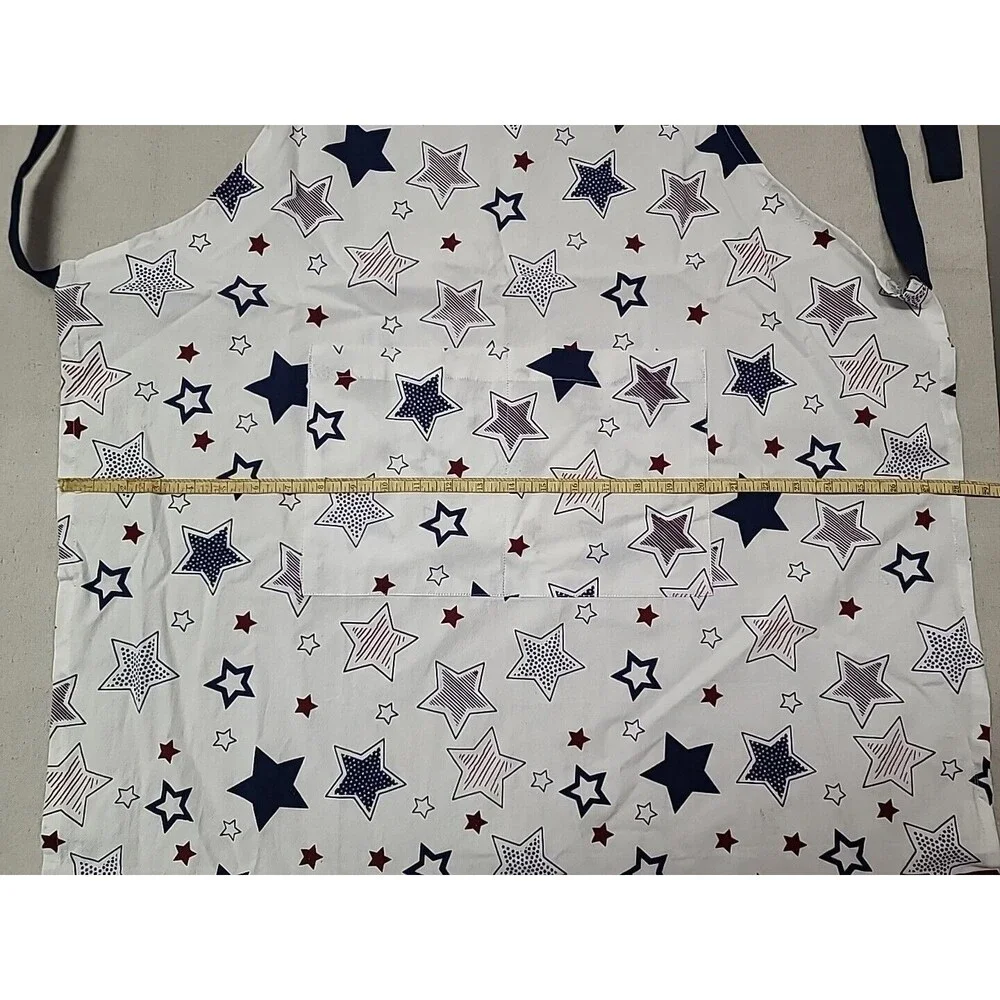 NWT Backroads Collection Patriotc Full Apron with 2 Front Pockets Stars
